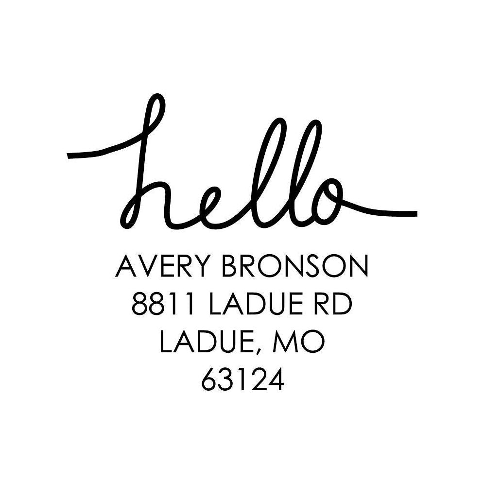 Hello Address Custom Stamp and Stamp Tool