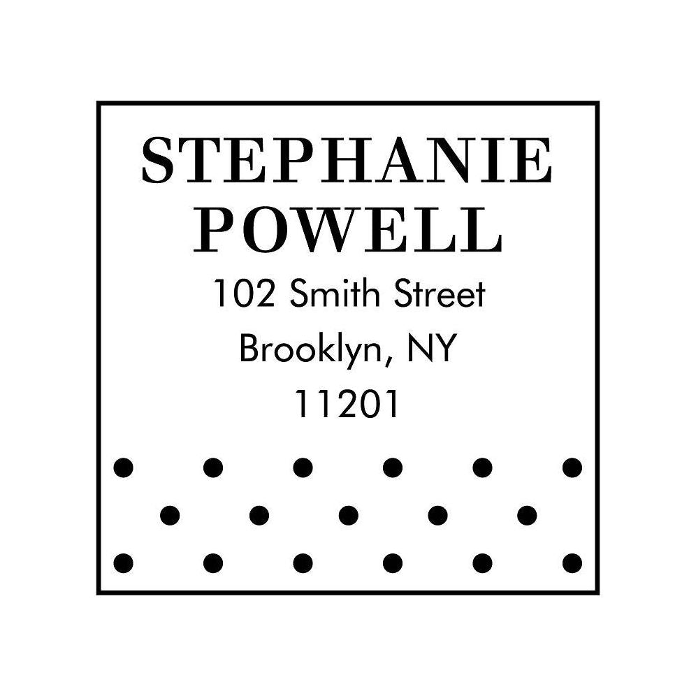 Polka Dot Custom Stamp