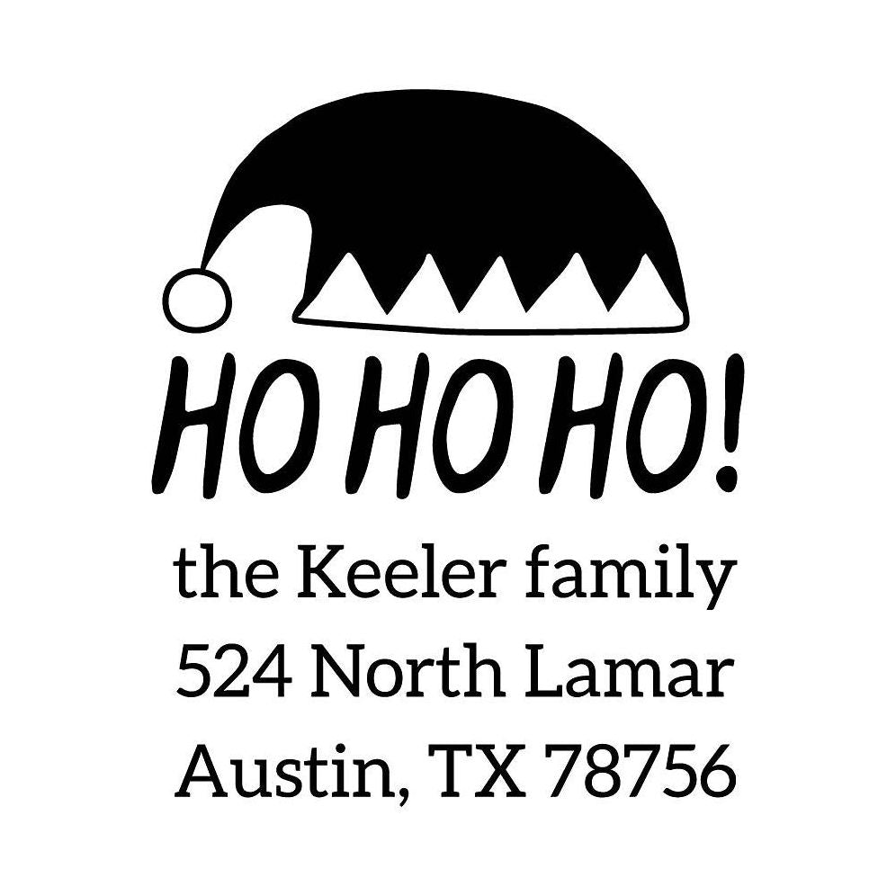 Ho Ho Ho Hat Custom Stamp and Stamp Tool