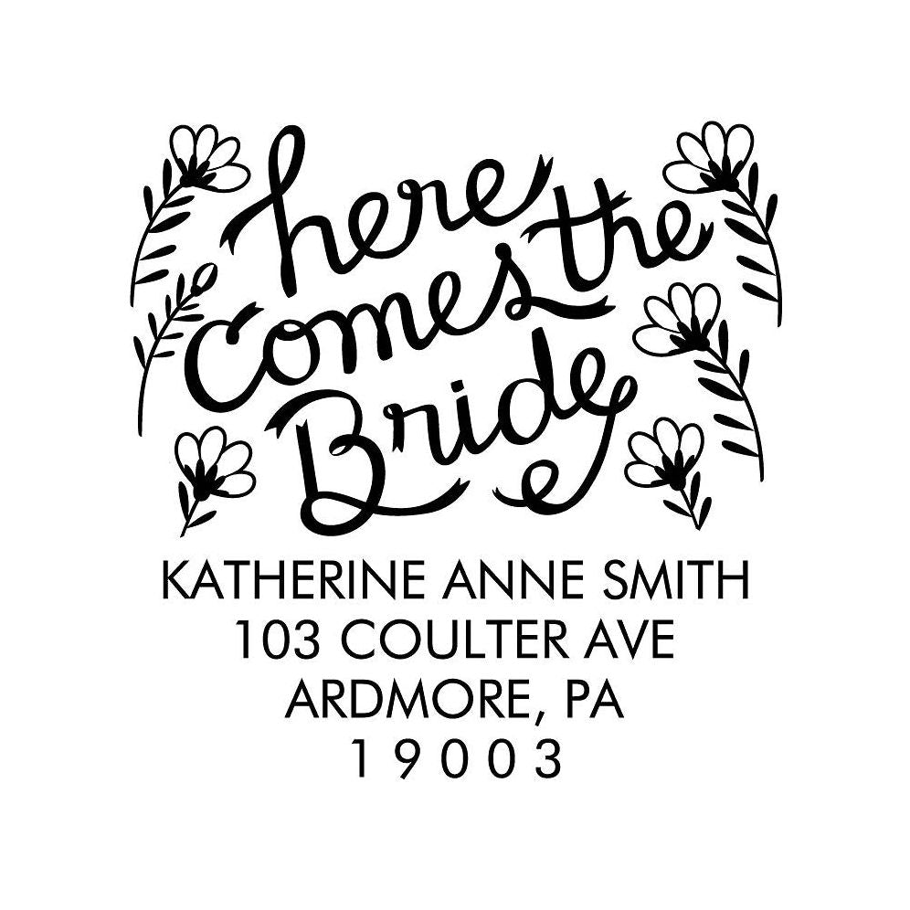 Here Comes The Bride Custom Stamp and Stamp Tool