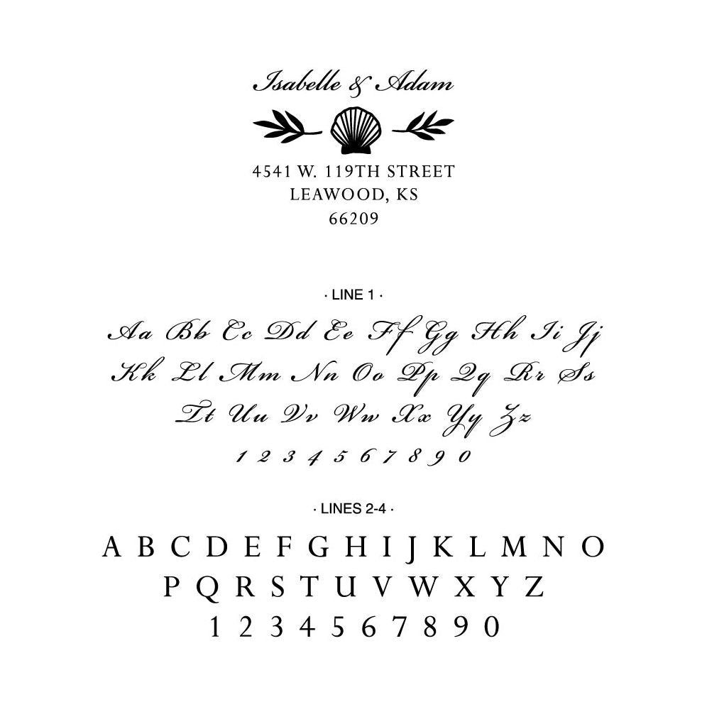 Seashells Custom Stamp