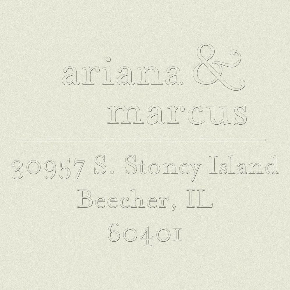 Ampersand Custom Embosser Plate with Embossing Tool