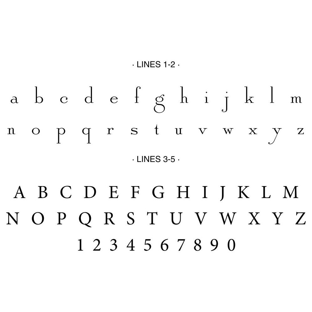 Script Accent Custom Embosser Plate with Embossing Tool
