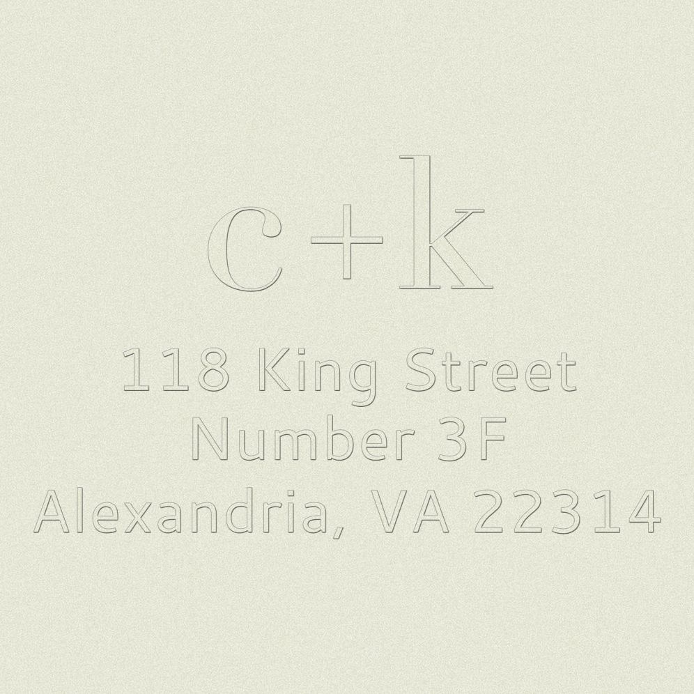 Lowercase Initials Custom Embosser Plate with Embossing Tool
