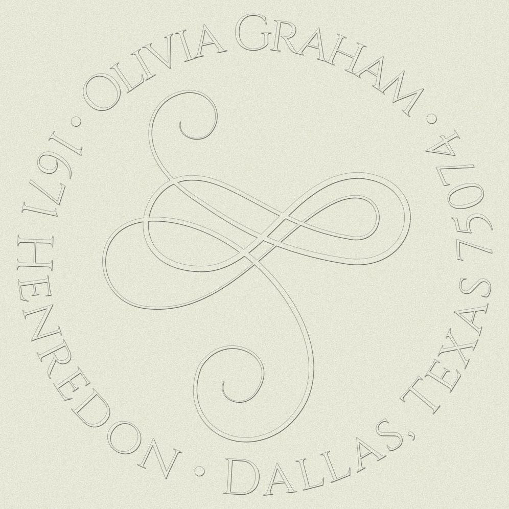 Flourish Custom Embosser Plate with Embossing Tool