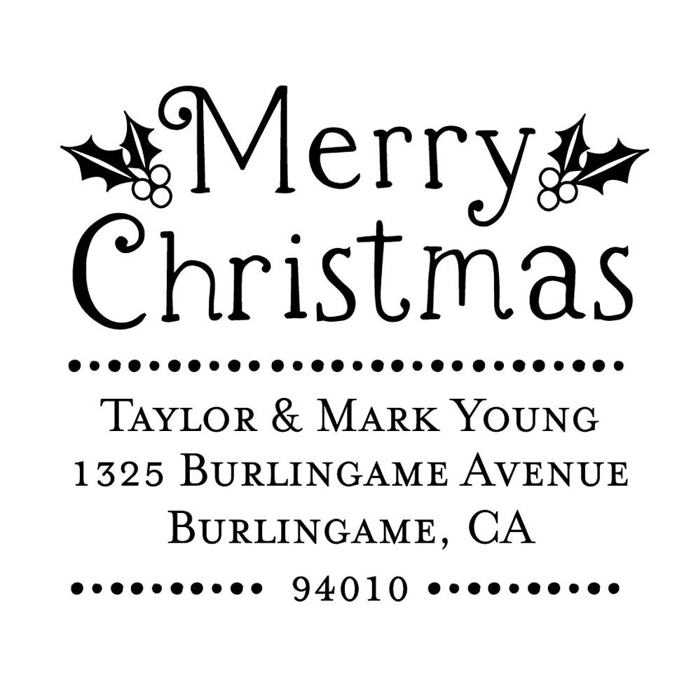 Holly Christmas Custom Stamp and Stamp Tool