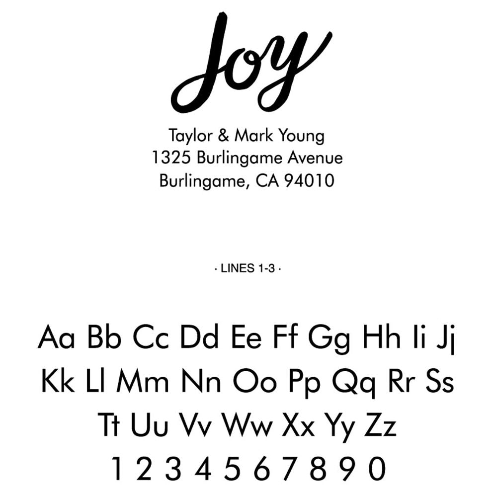 Joy Script Custom Stamp