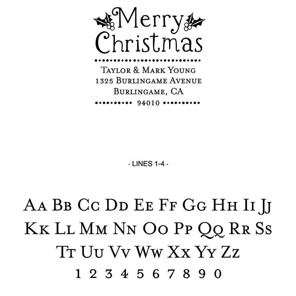 Holly Christmas Custom Stamp