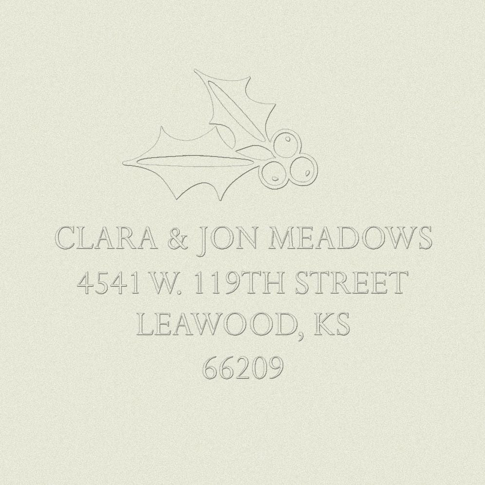 Holly Custom Embosser Plate