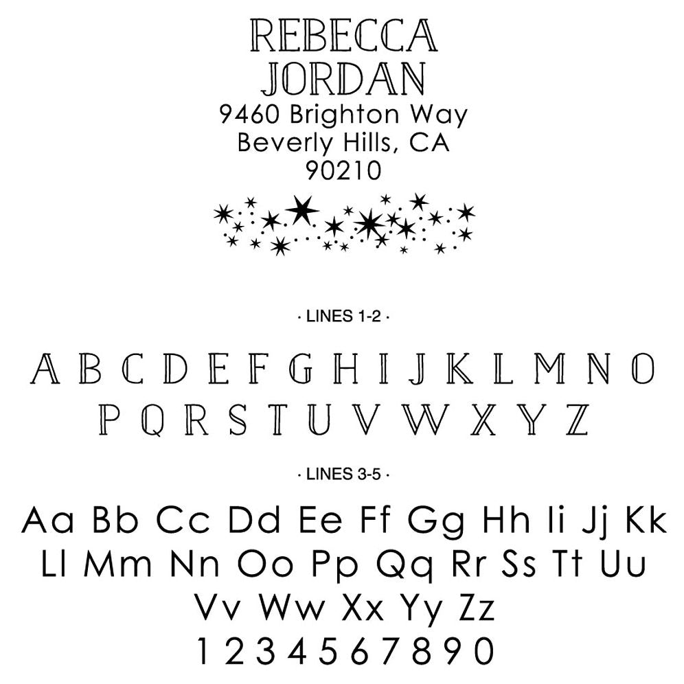 Starry Night Custom Stamp