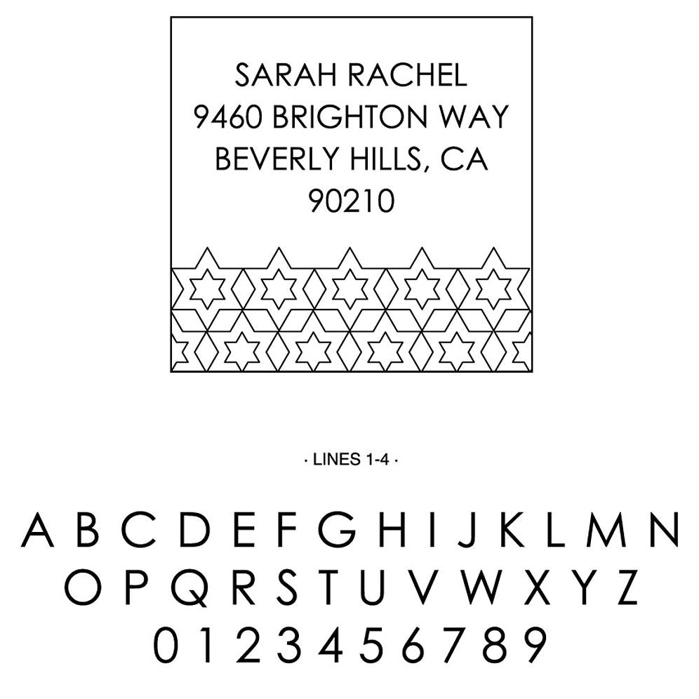 Geometric Star Custom Stamp