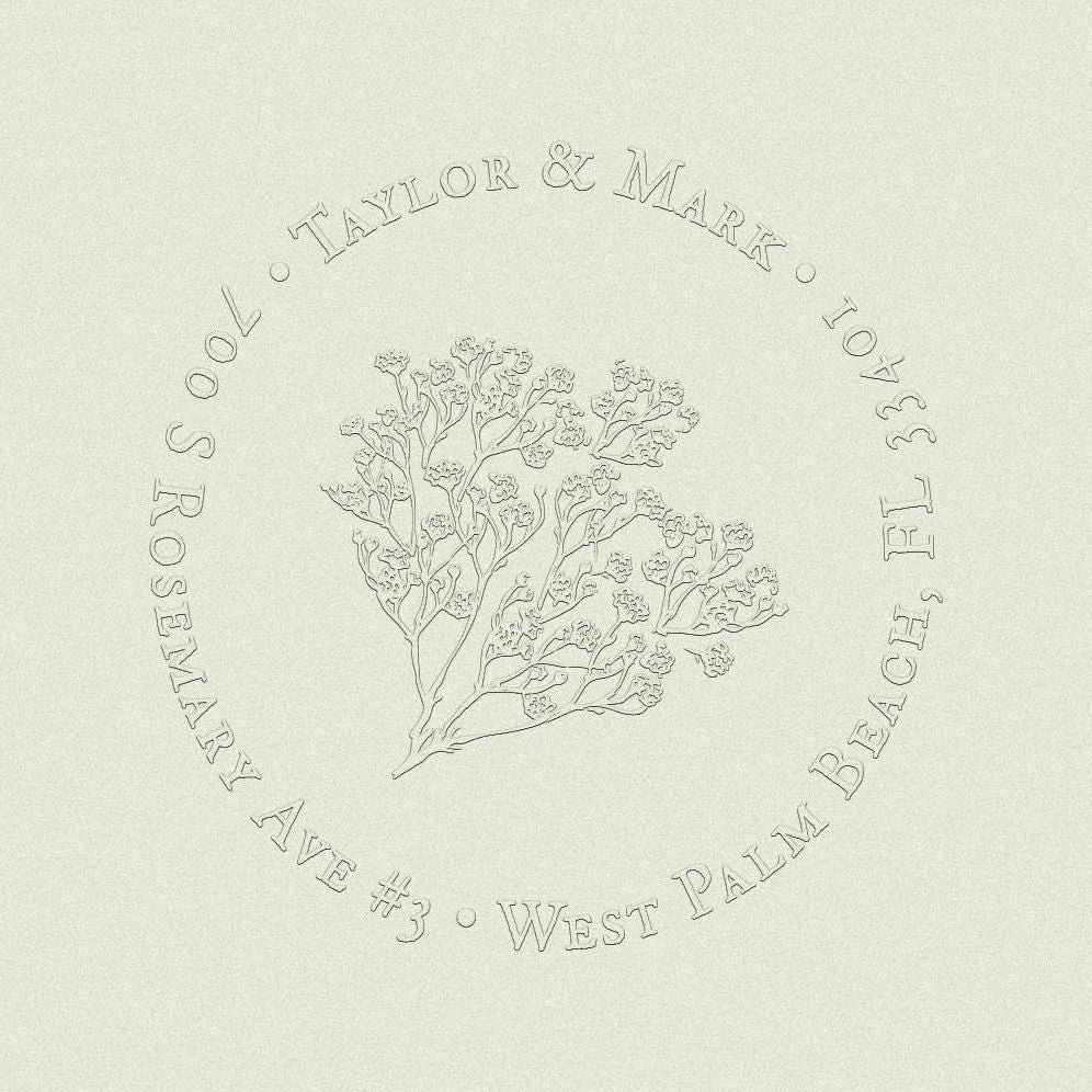 Baby's Breath Custom Embosser Plate with Embossing Tool