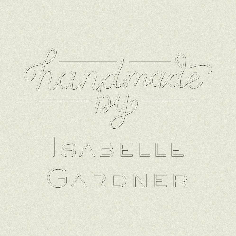 Handmade By Custom Embosser Plate with Embossing Tool