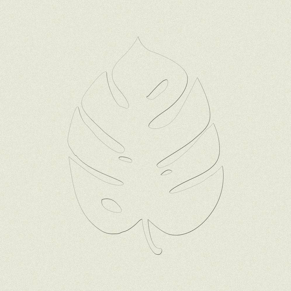 Monstera Embosser Plate with Embossing Tool