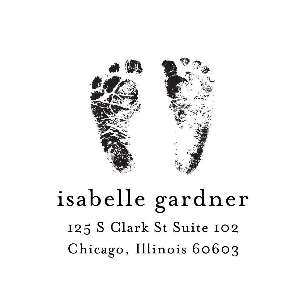 Footprints Custom Stamp