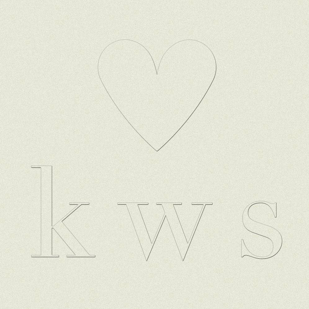 Monogram Heart Custom Embosser Plate with Embossing Tool