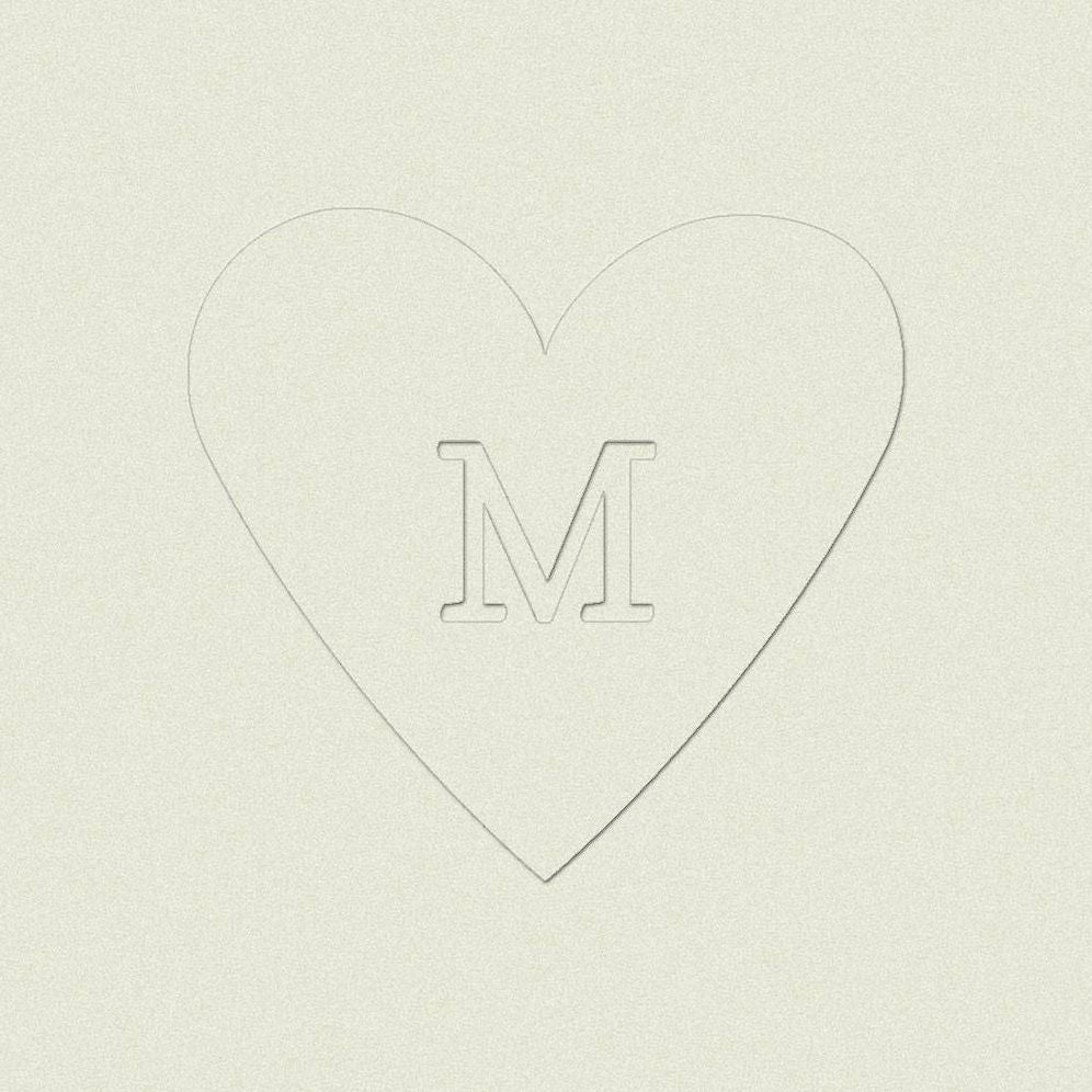 Filled Heart Custom Embosser Plate