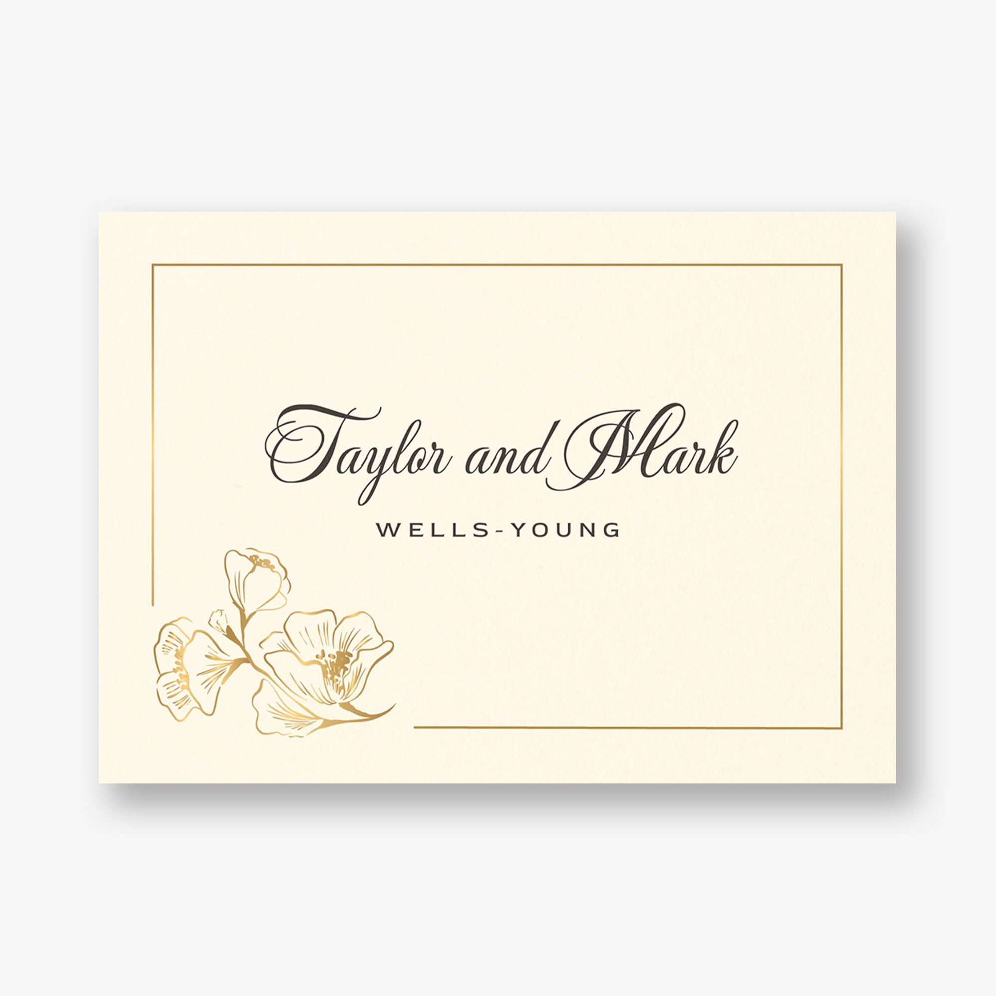 Vintage Magnolia Frame Foil Thank You Card