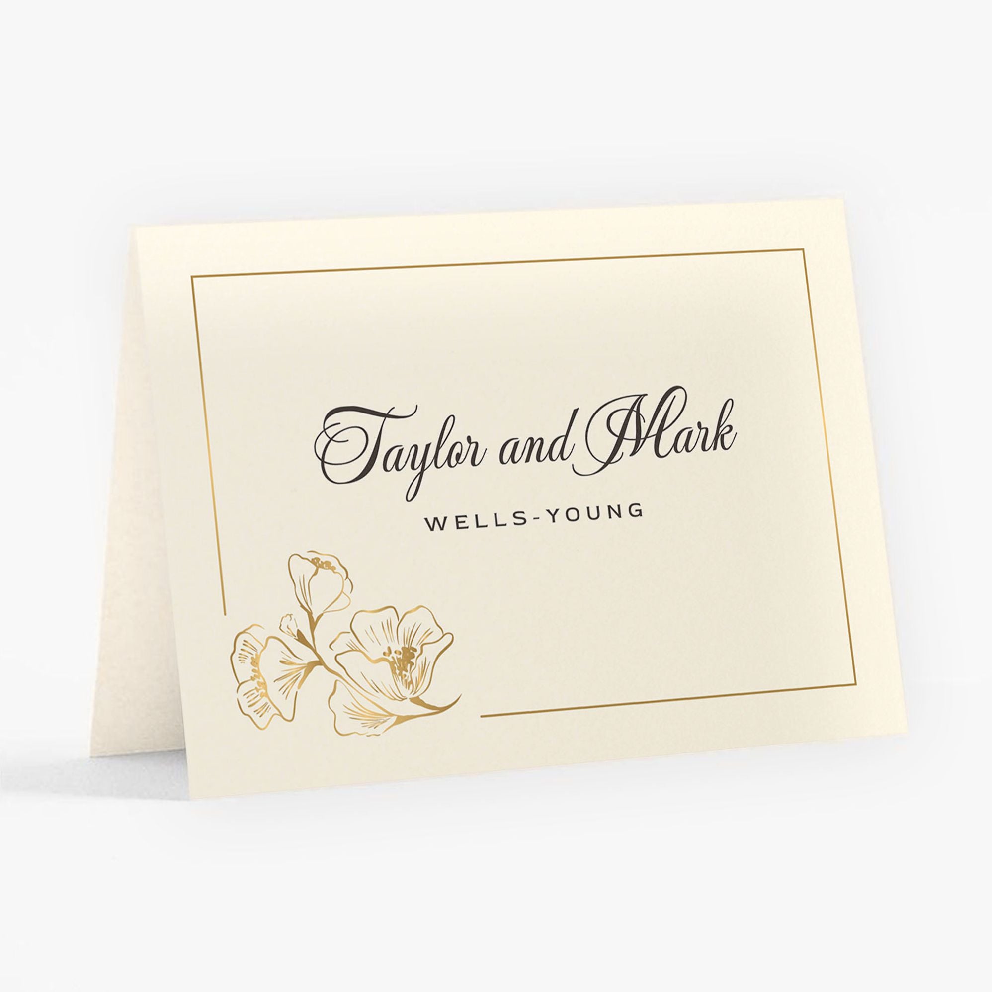Vintage Magnolia Frame Foil Thank You Card