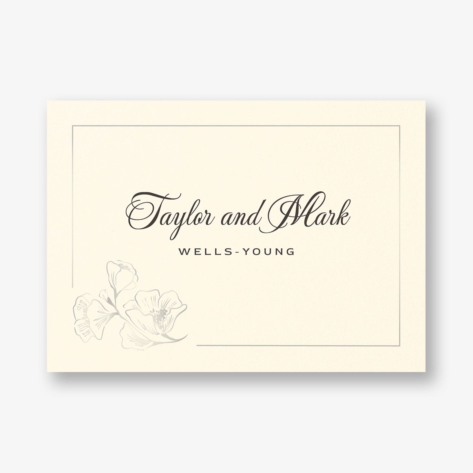 Vintage Magnolia Frame Foil Thank You Card