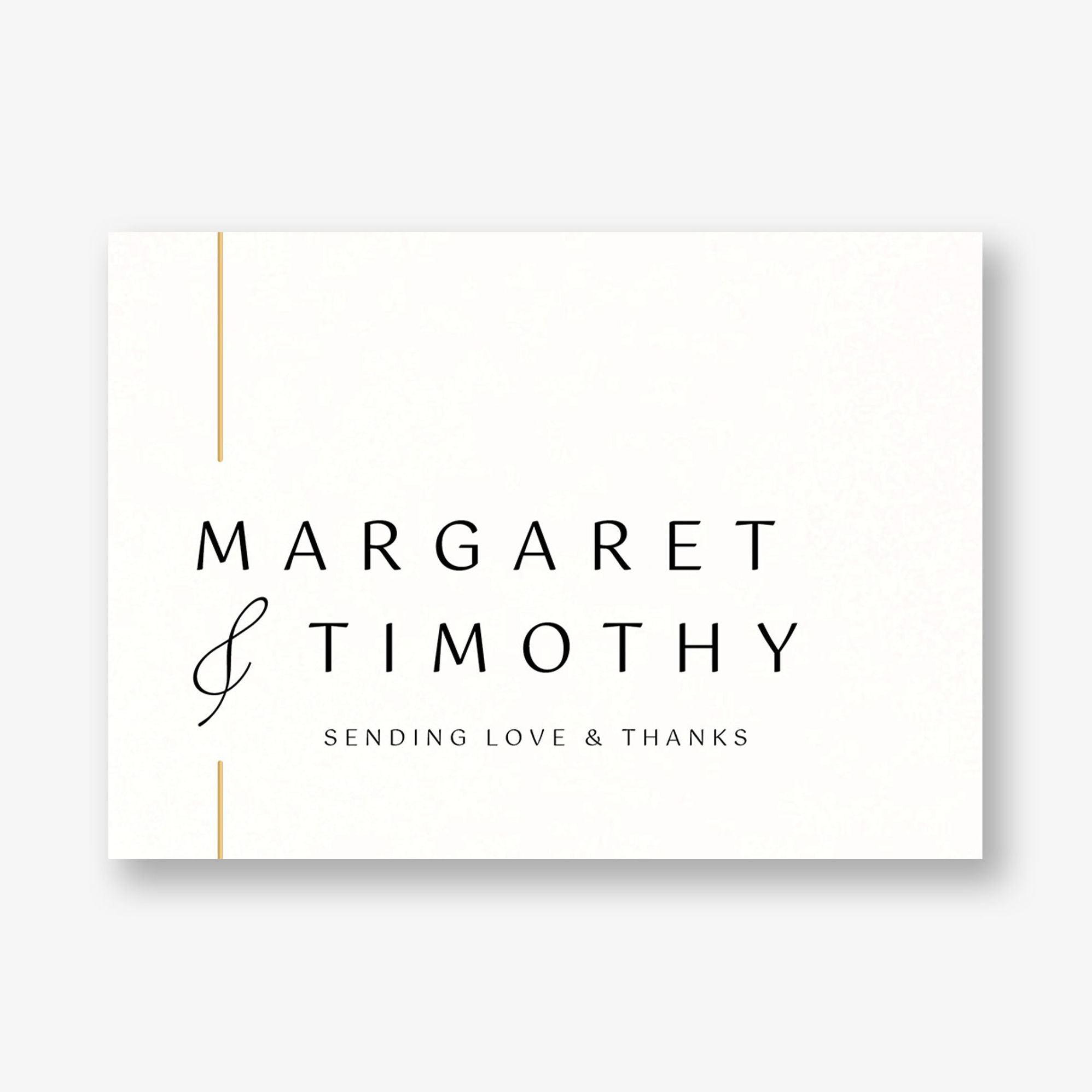 Contemporary Borderline Foil Thank You Card