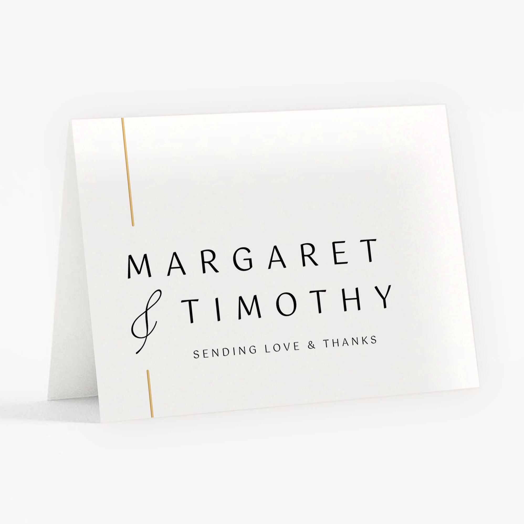 Contemporary Borderline Foil Thank You Card