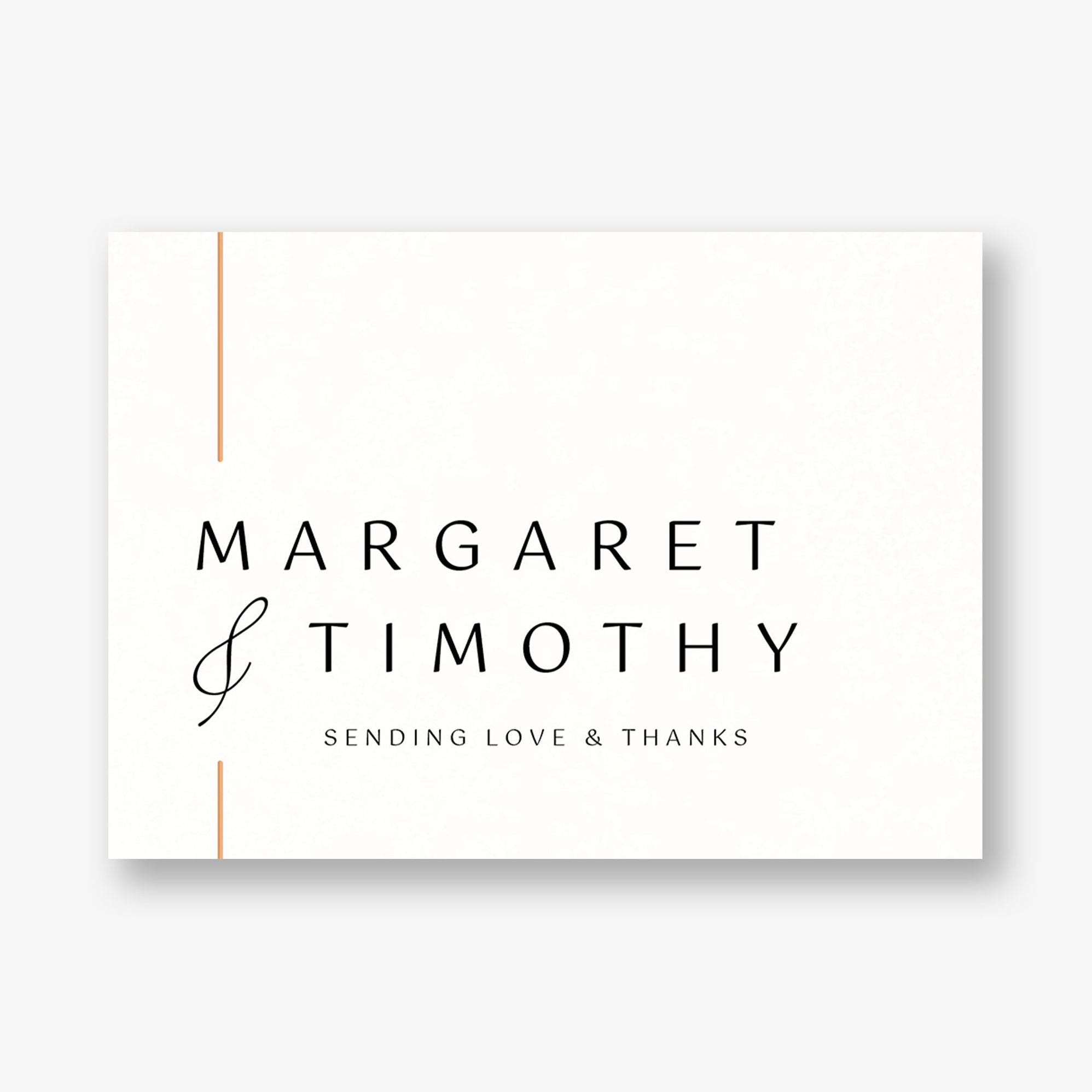 Contemporary Borderline Foil Thank You Card
