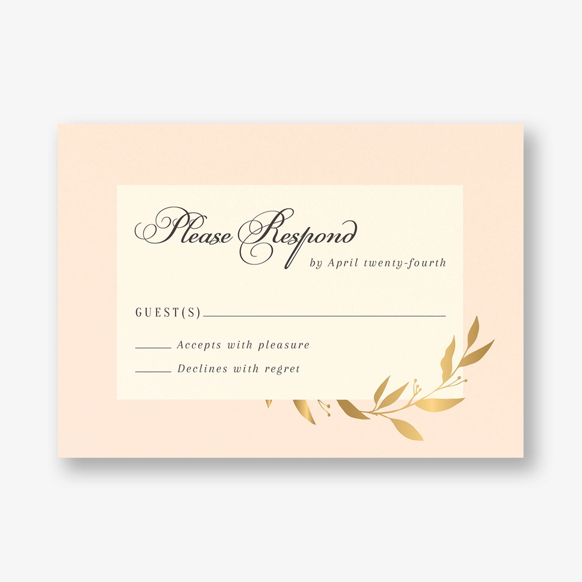Wrapped Vines Foil Response Card