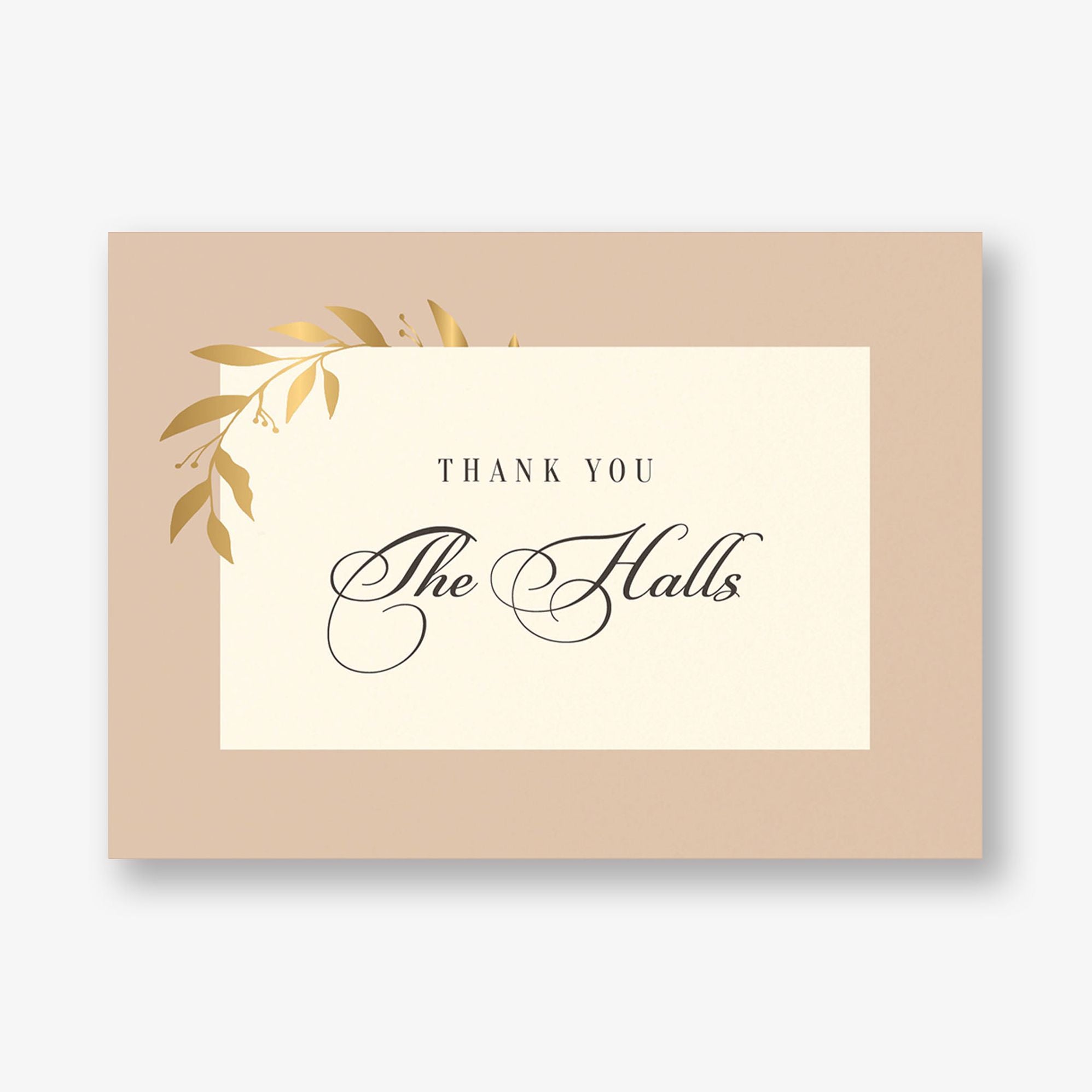 Wrapped Vines Foil Thank You Card