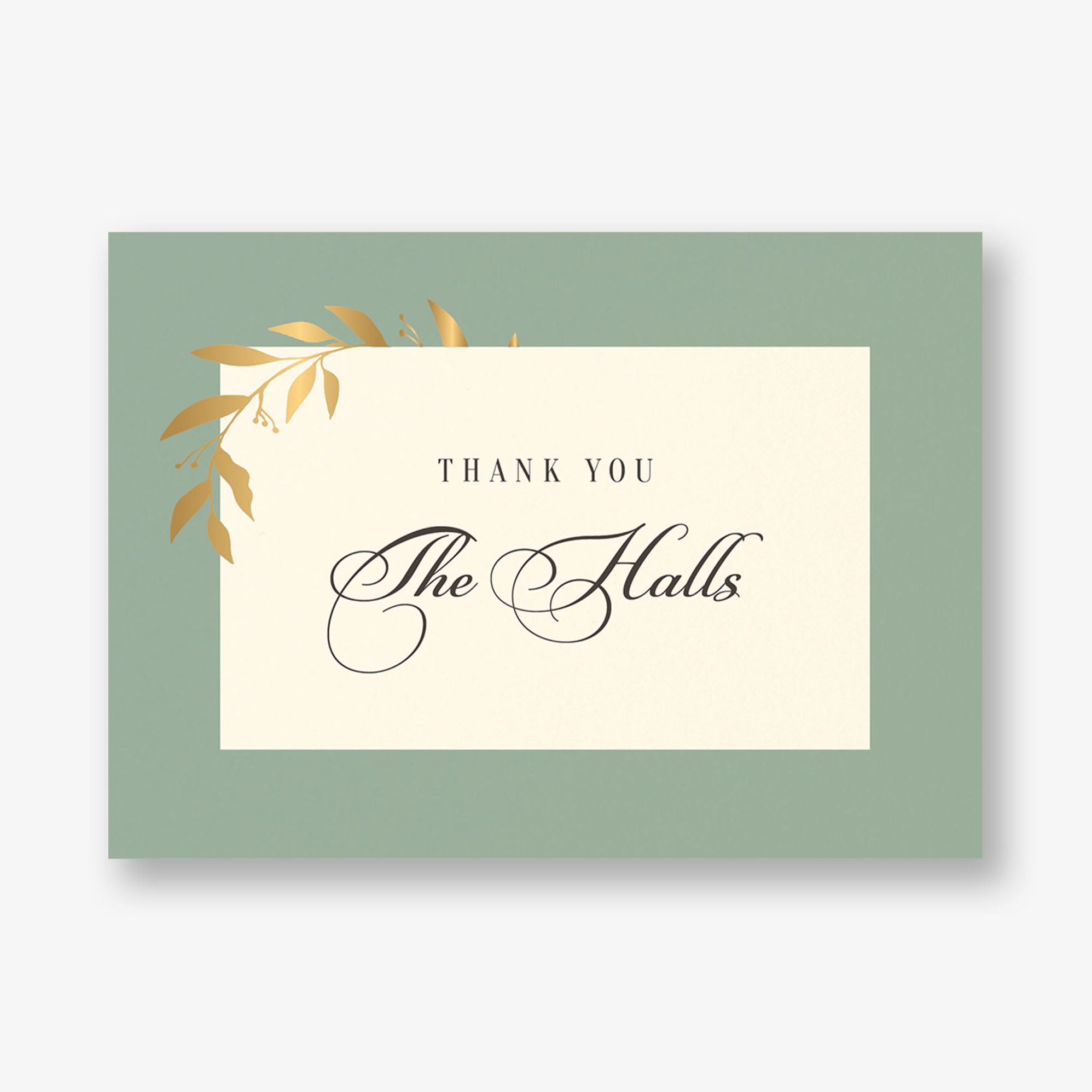 Wrapped Vines Foil Thank You Card