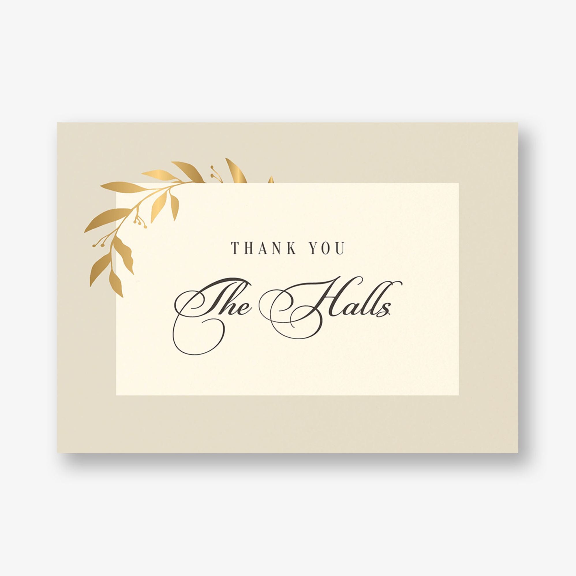 Wrapped Vines Foil Thank You Card