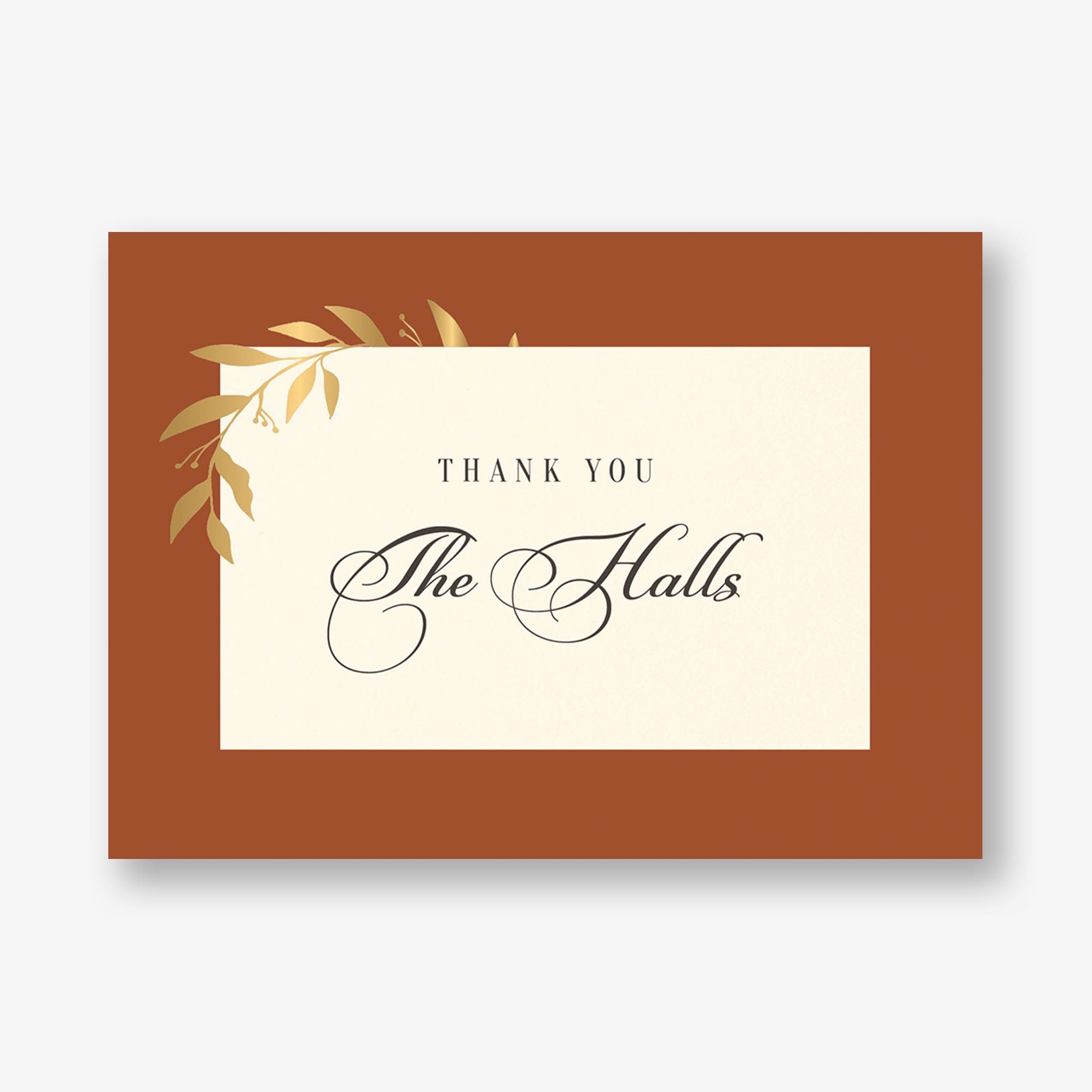 Wrapped Vines Foil Thank You Card