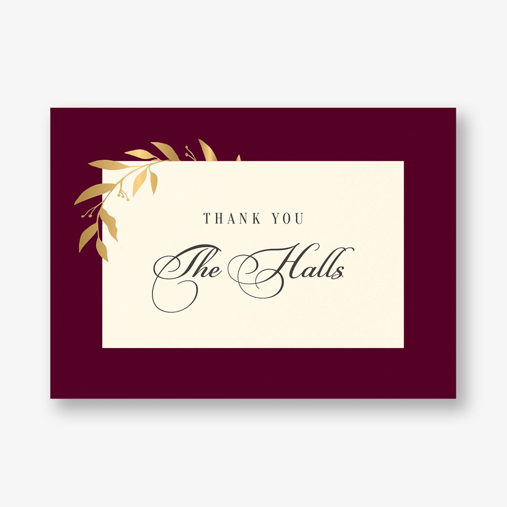 Wrapped Vines Foil Thank You Card