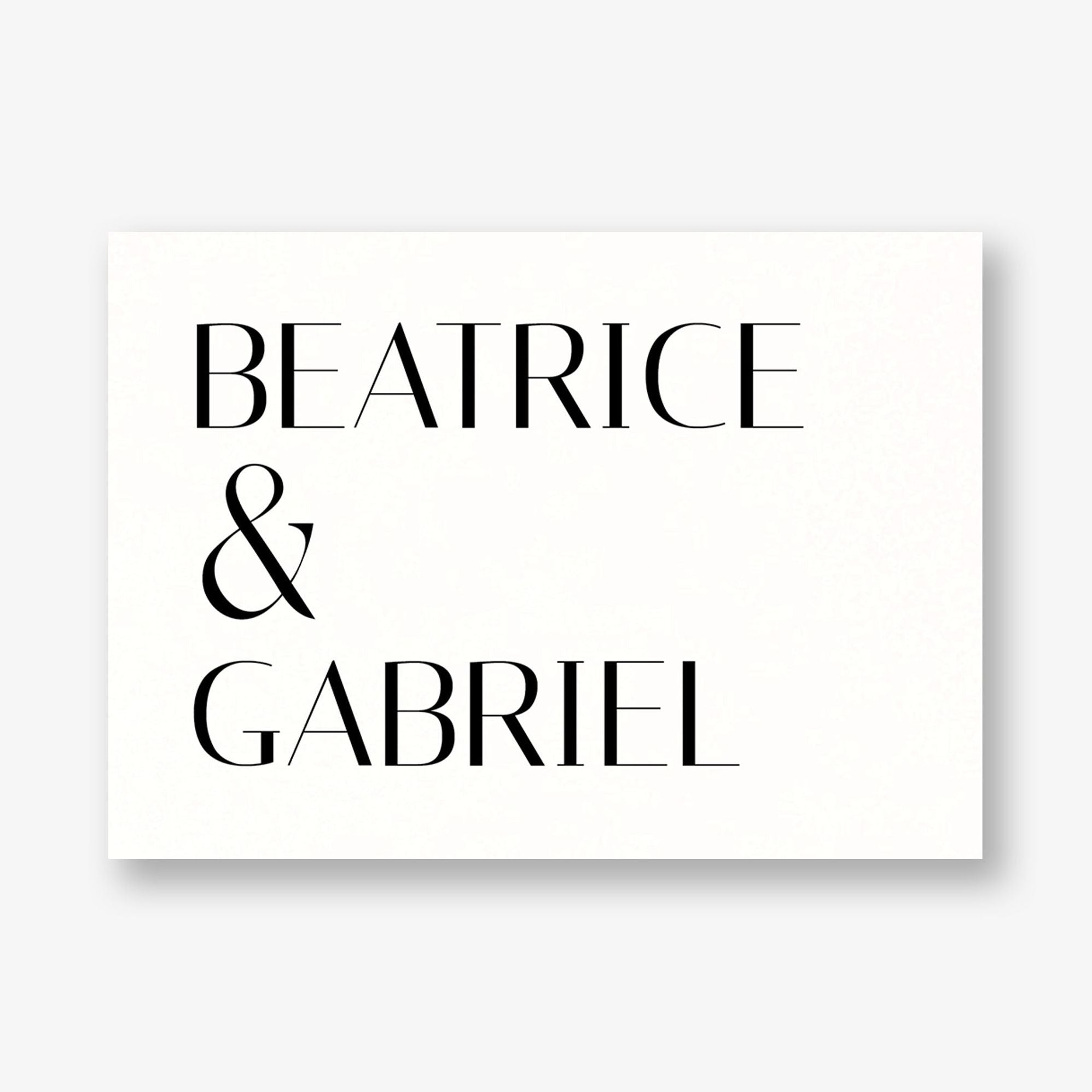 Stacked Deco Type Stationery Card