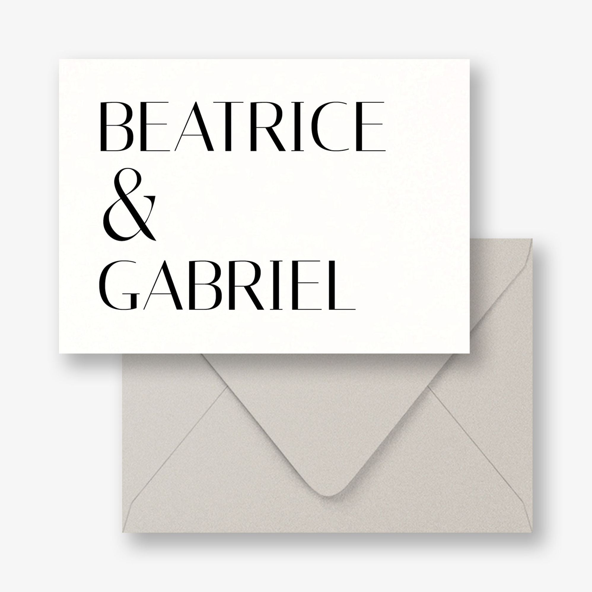 Stacked Deco Type Stationery Card