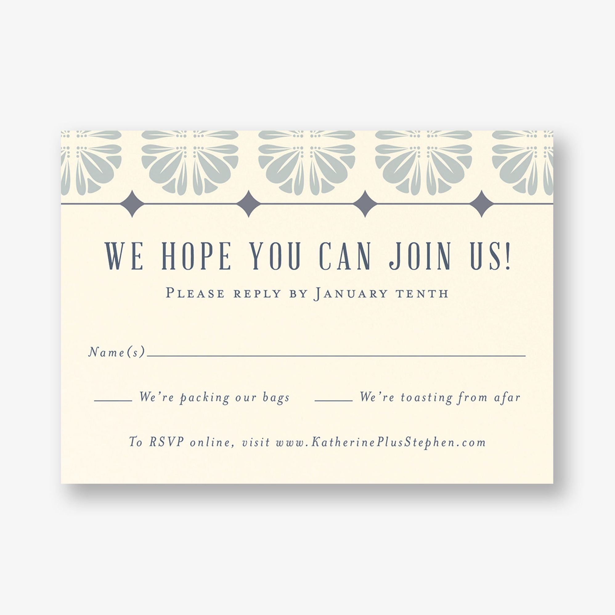 Scalloped Tile Response Card