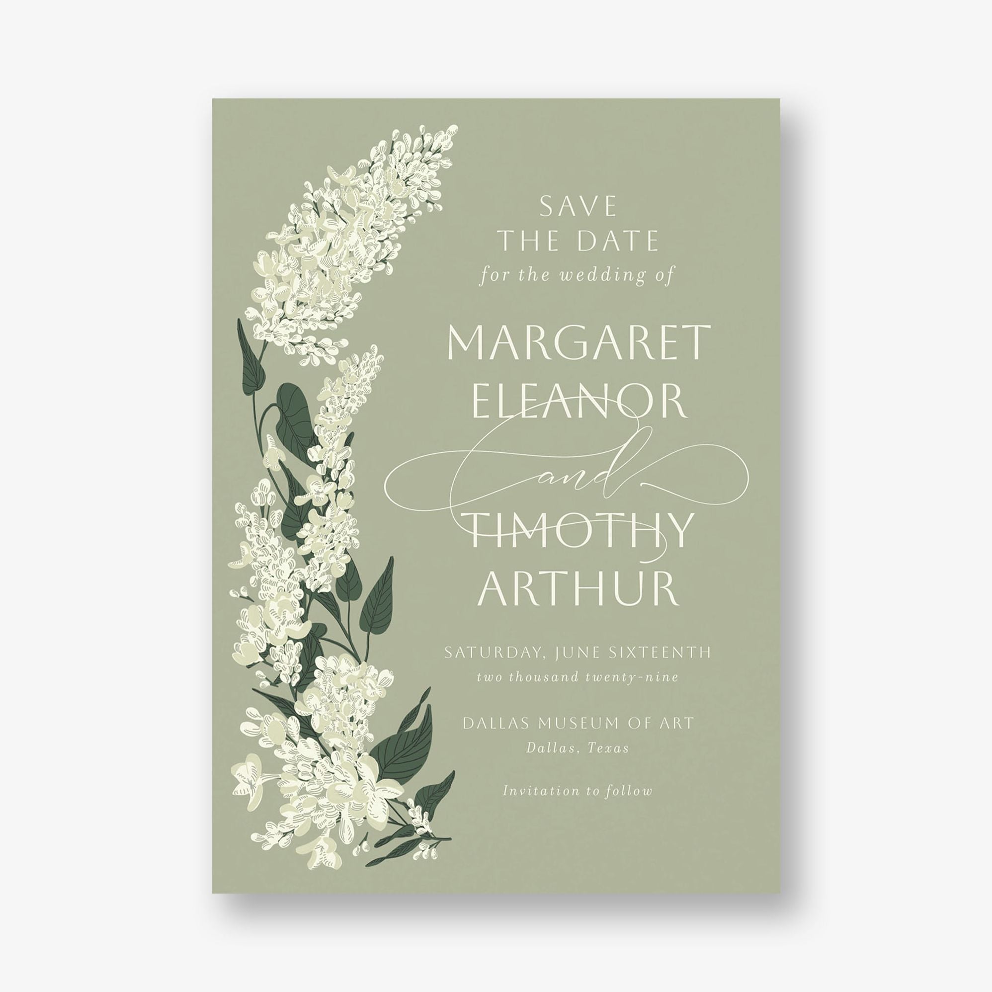 Lilac Bouquet Save the Date