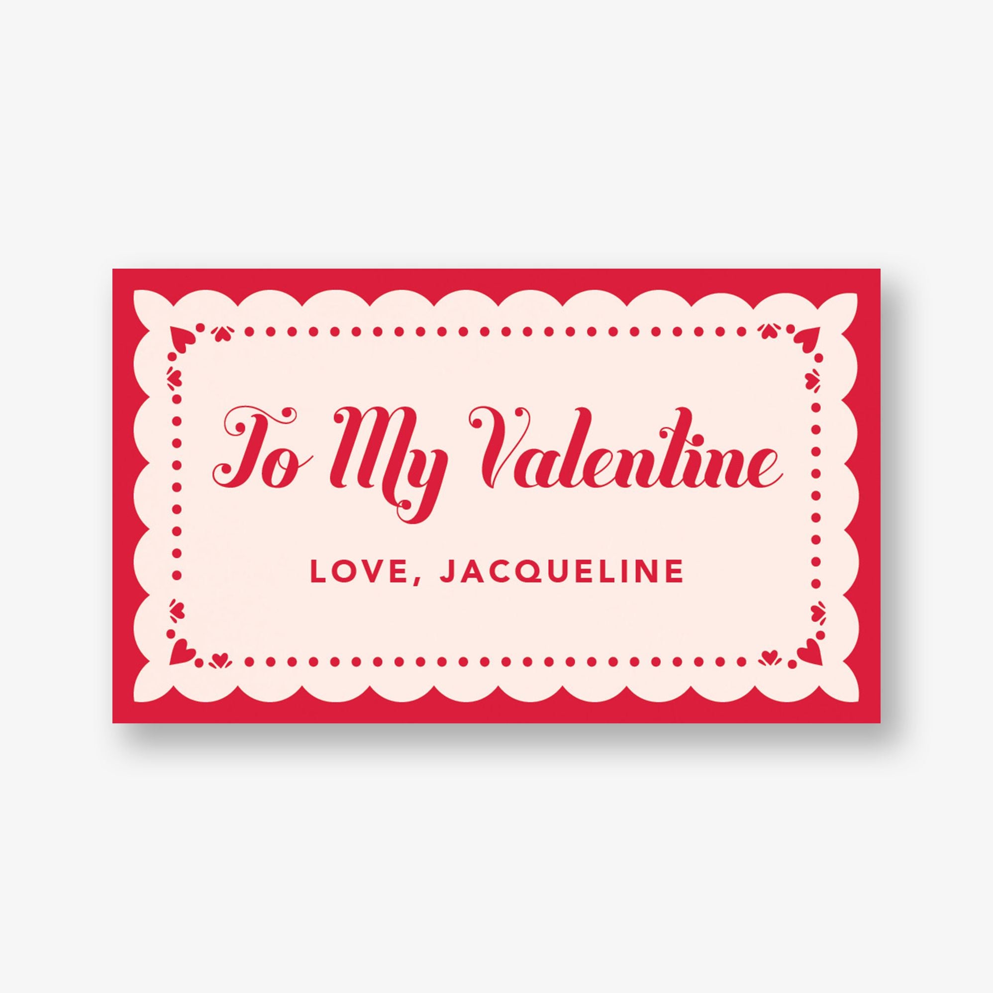 Doily Heart Frame Mini Valentine Card