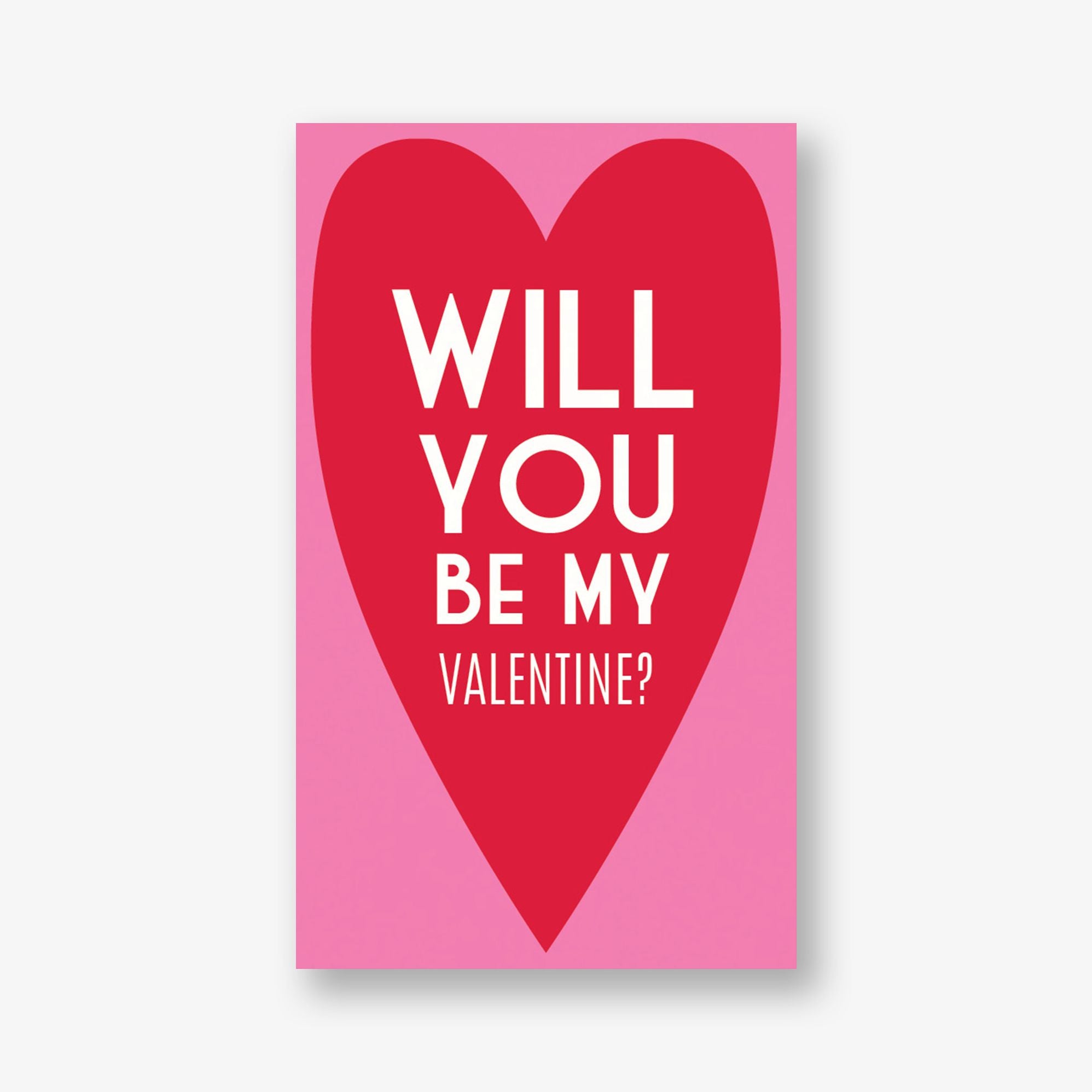 Colorblock Heart Mini Valentine Card