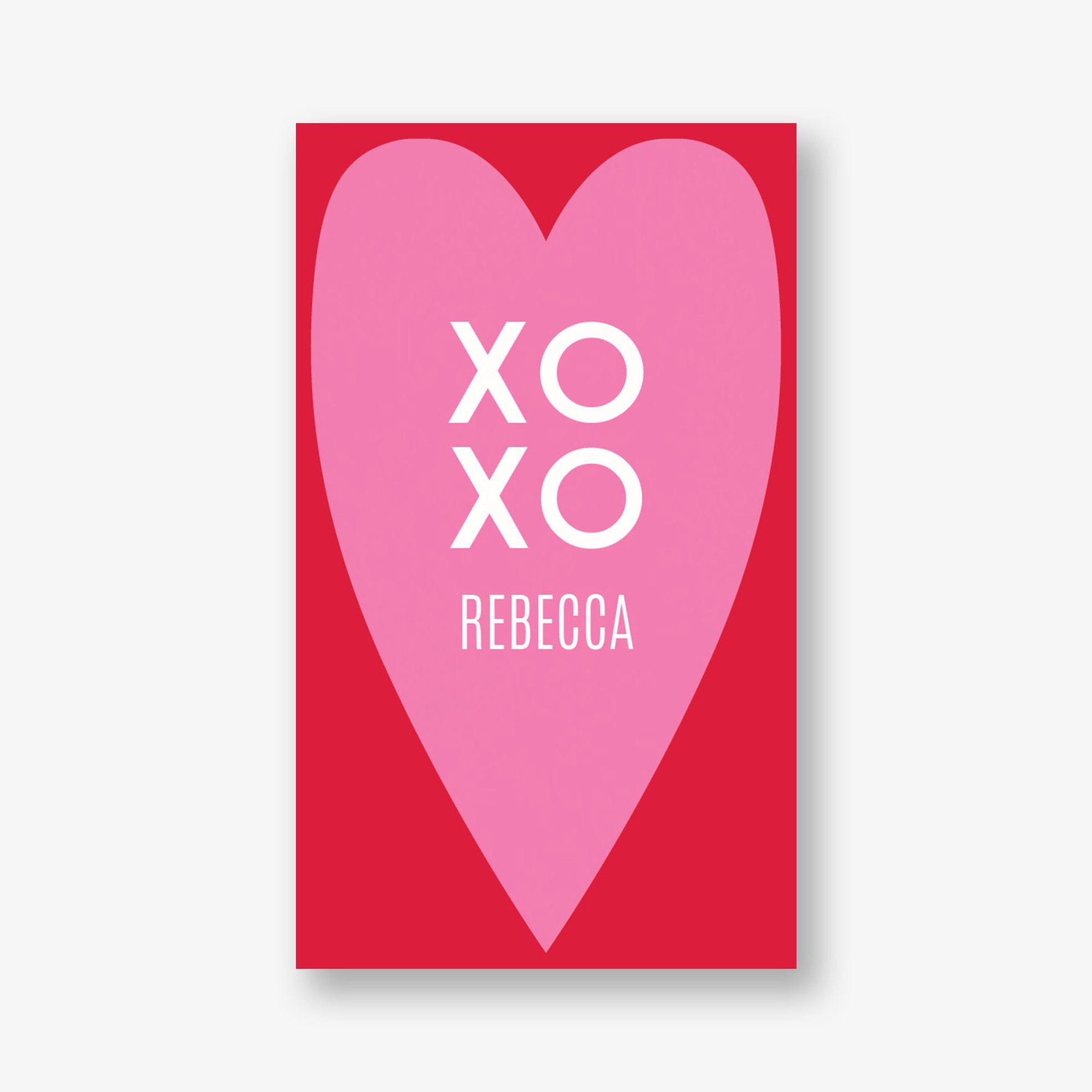 Colorblock Heart Mini Valentine Card