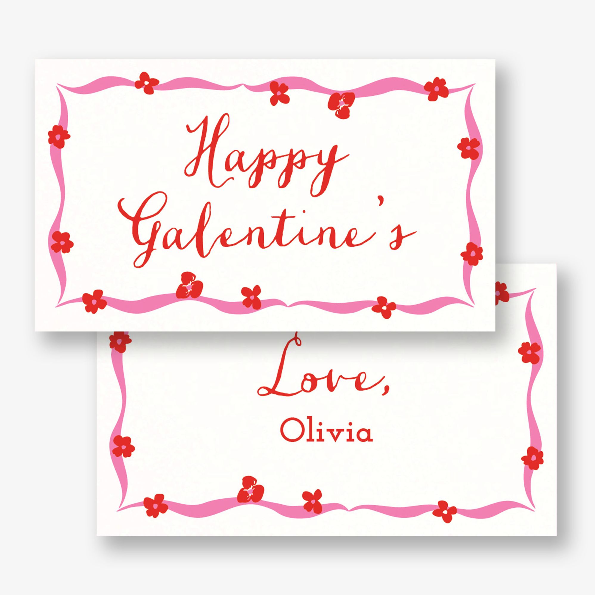 Floral Brushstroke Mini Valentine Card