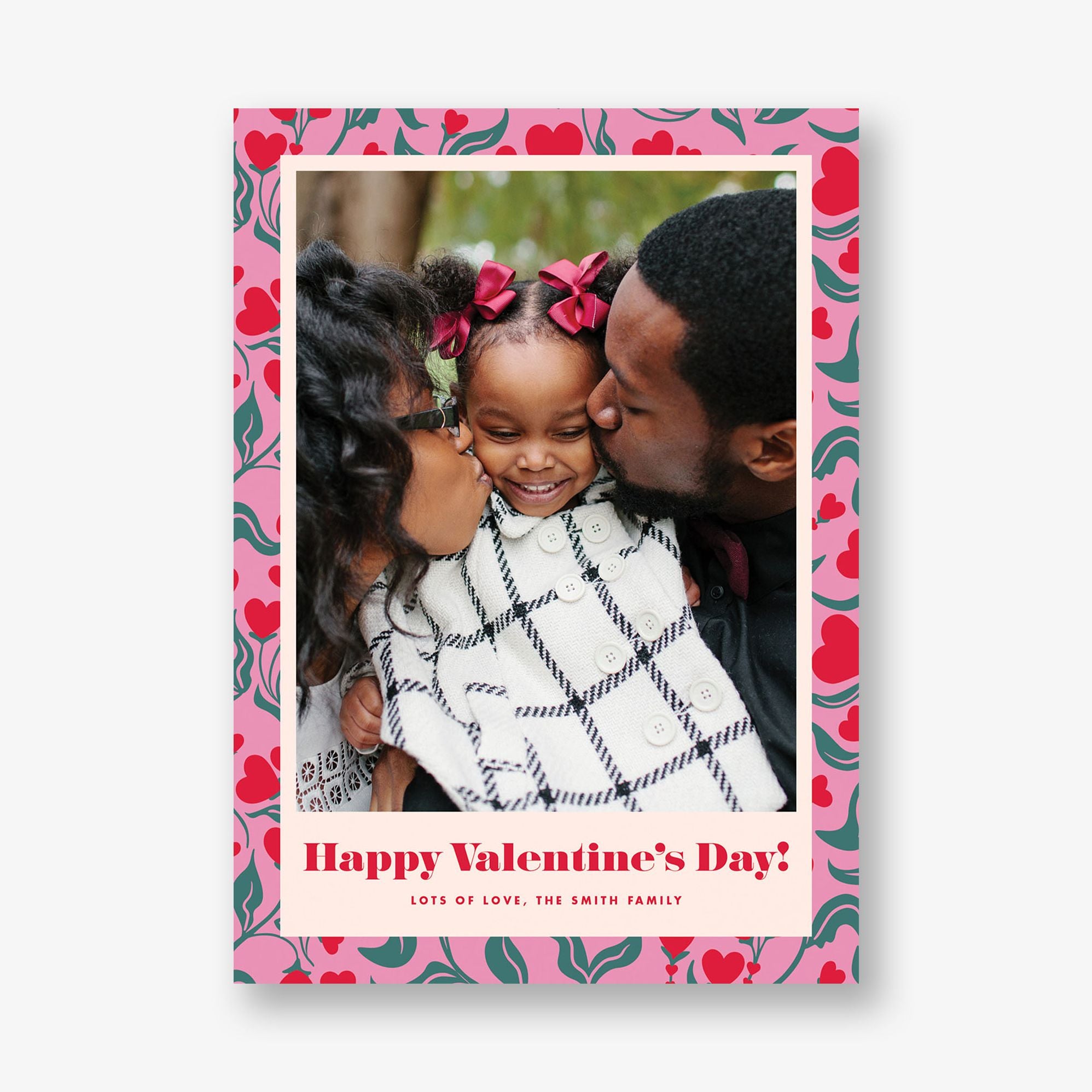 Heart Blooms Valentine Photo Card