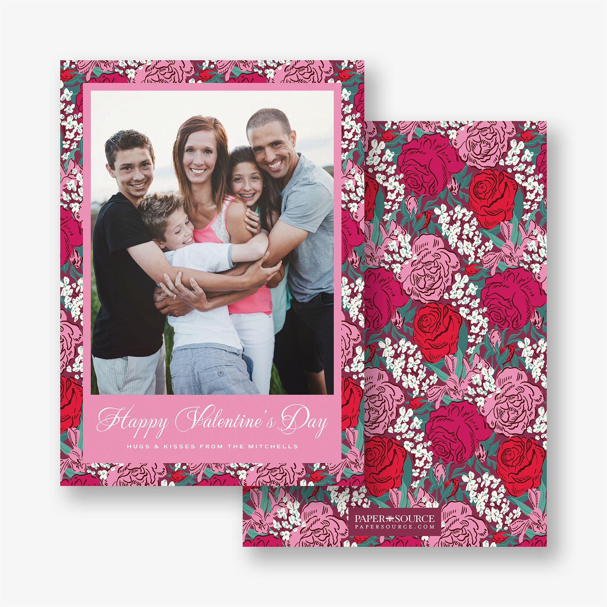 Blushing Rose Valentine Photo Card