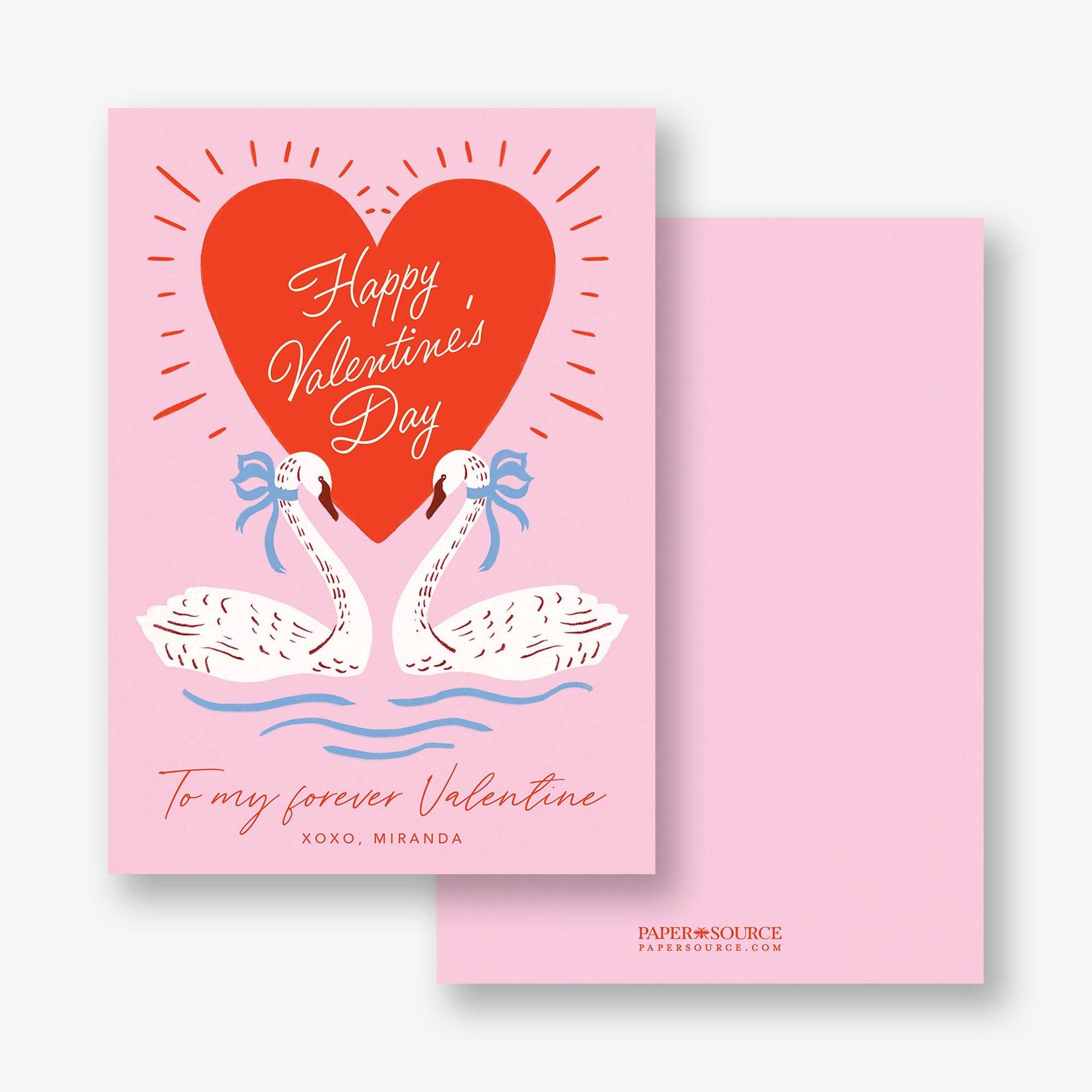 Sweet Swans Valentine Card