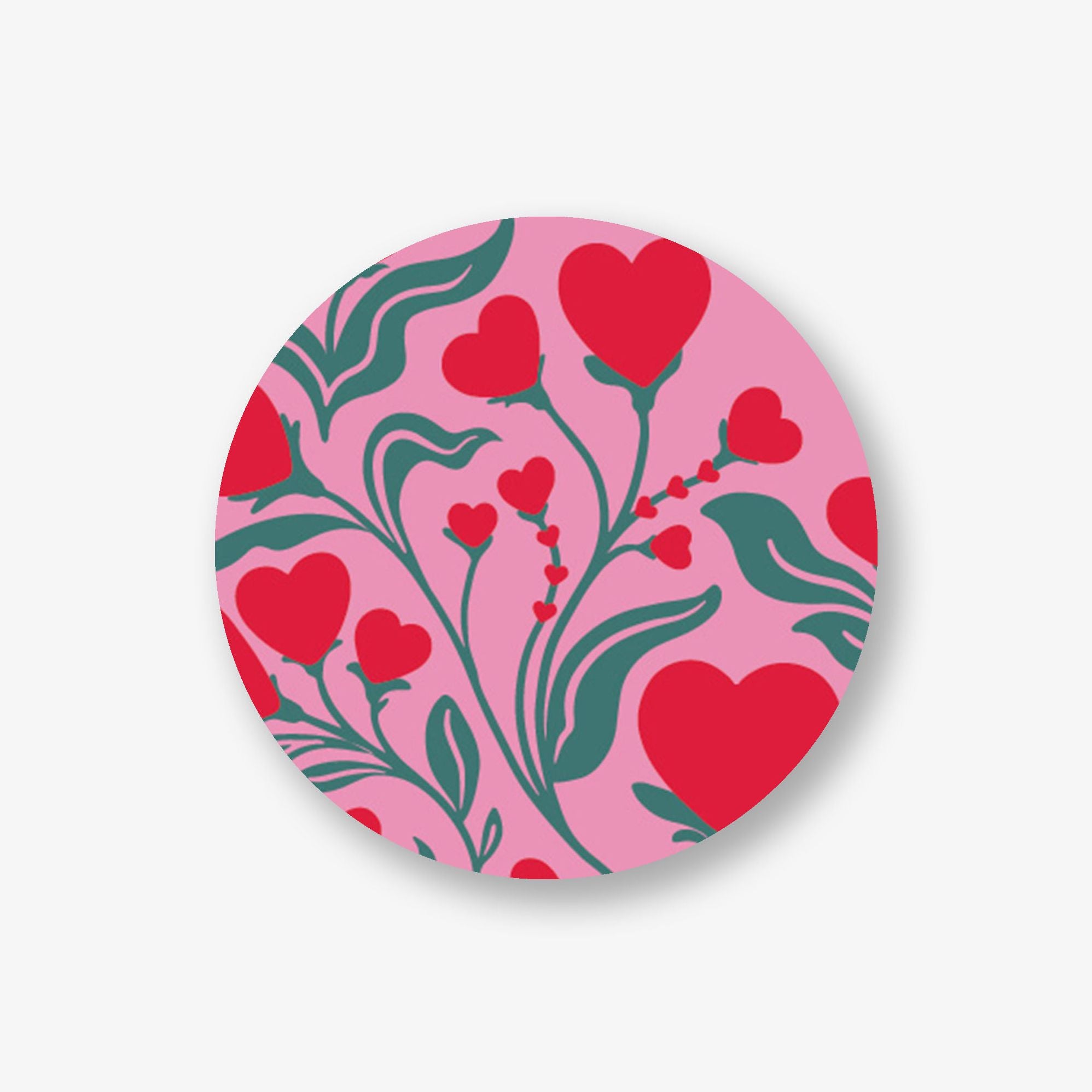 Heart Blooms Circle Labels