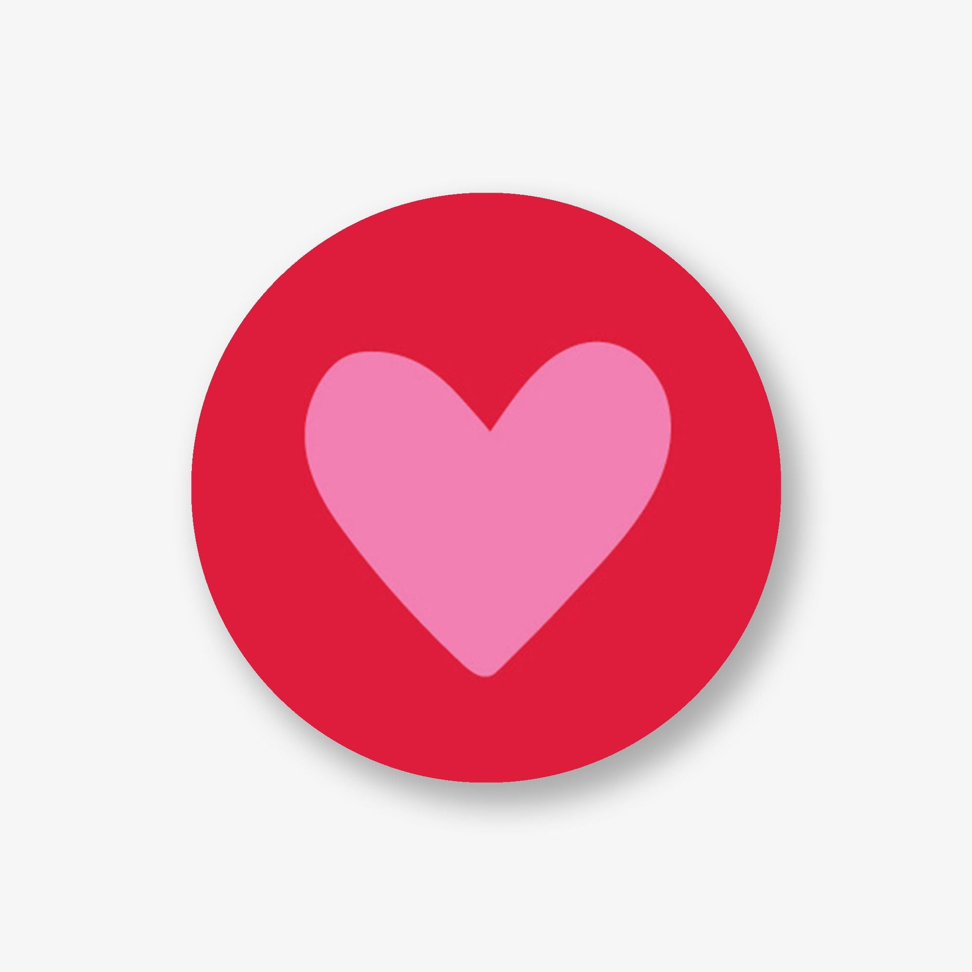 Colorblock Heart Circle Labels