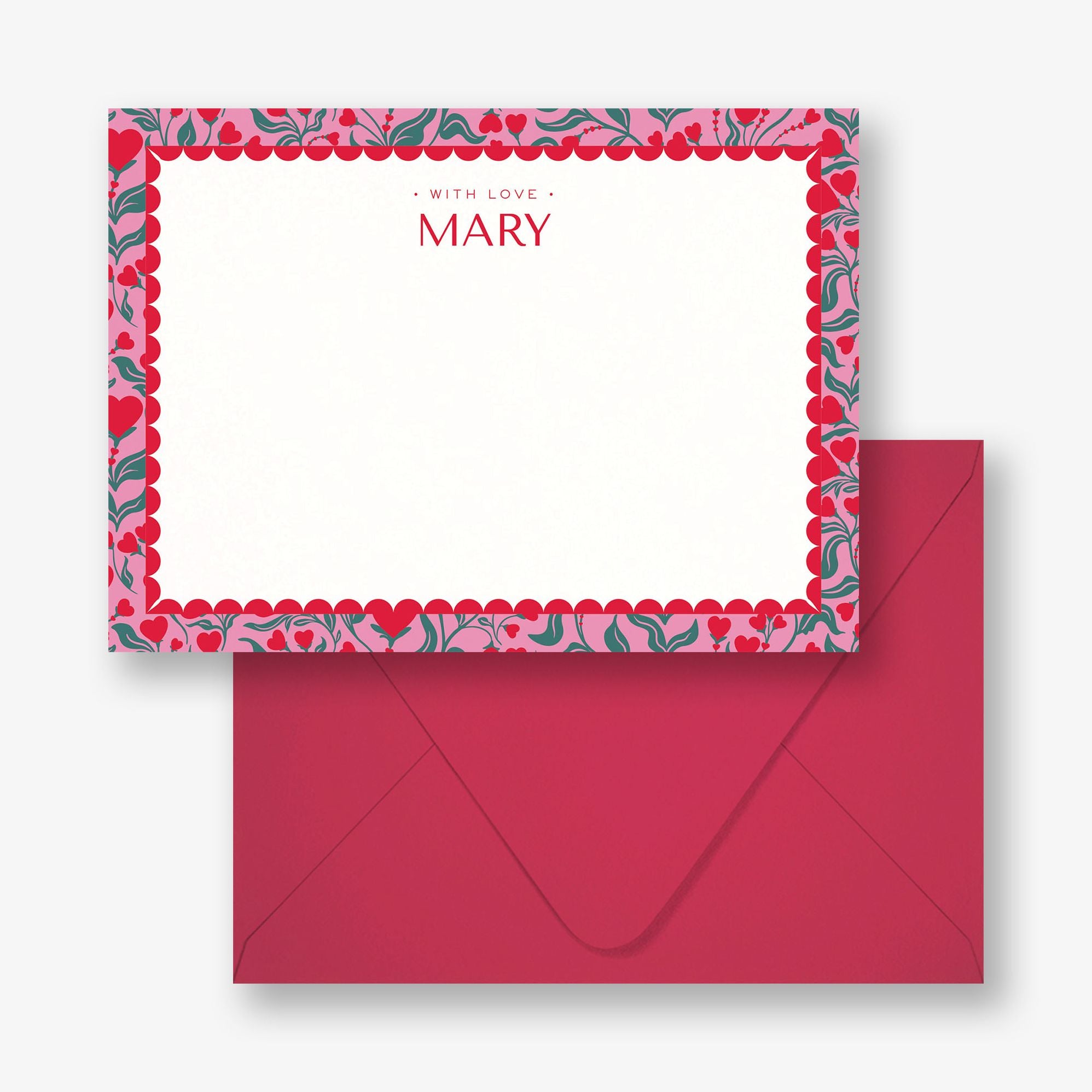 Heart Blooms Stationery