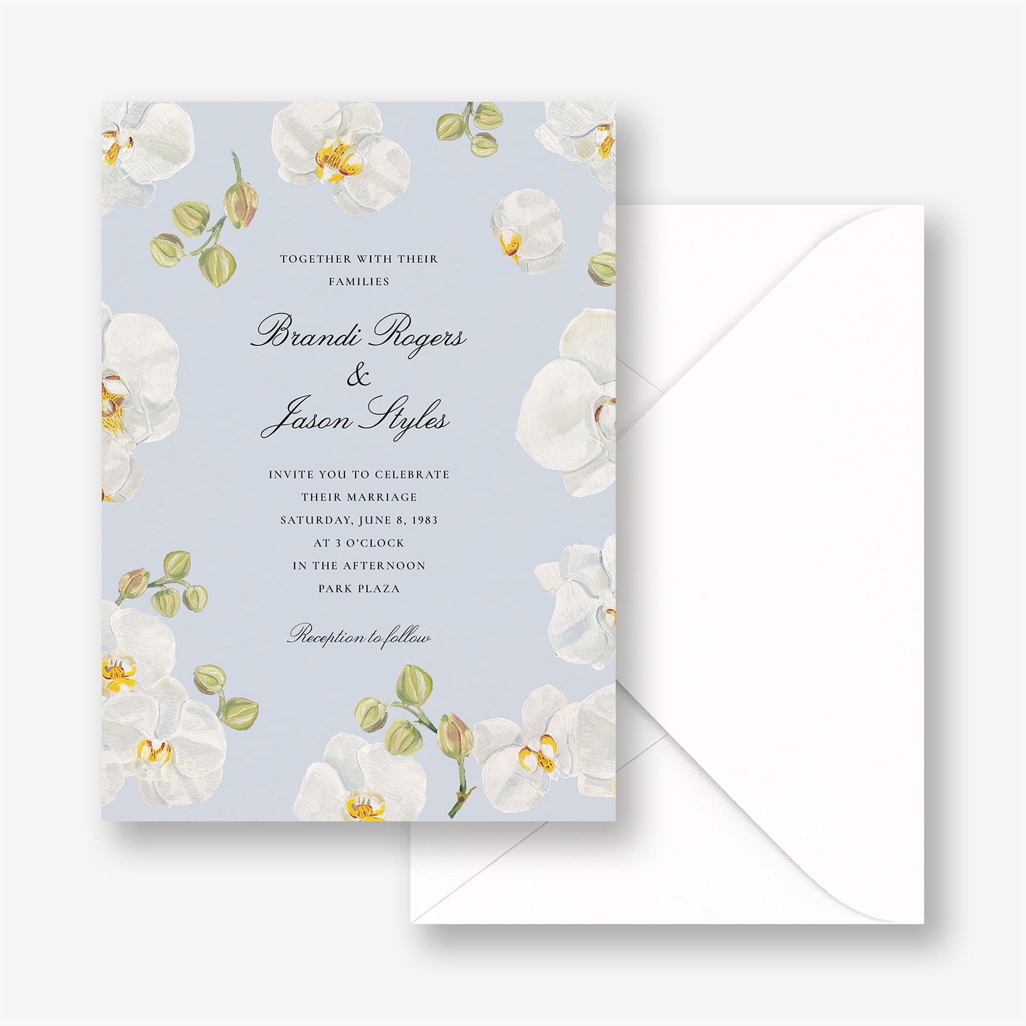Orchid Blooms Wedding Invitation