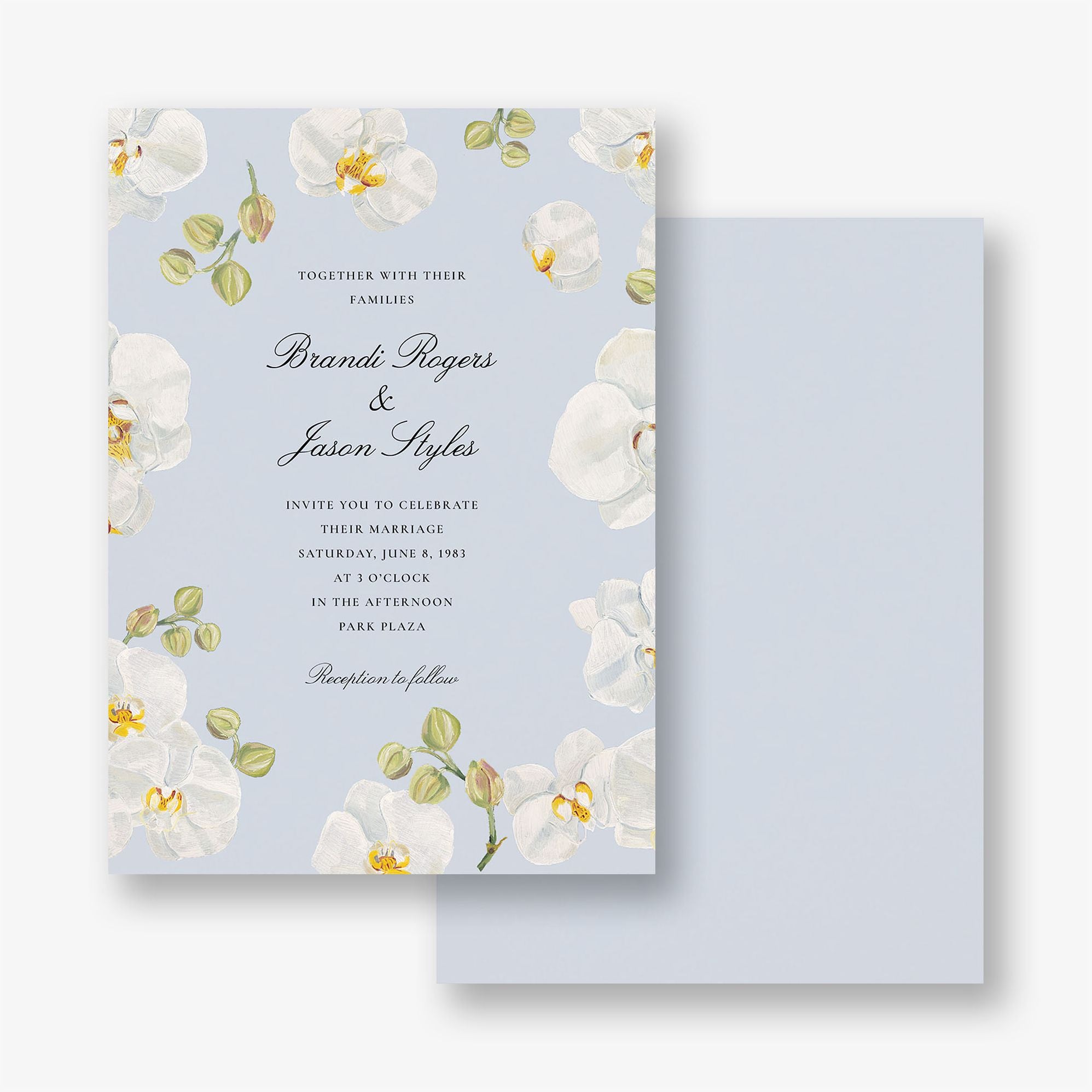 Orchid Blooms Wedding Invitation