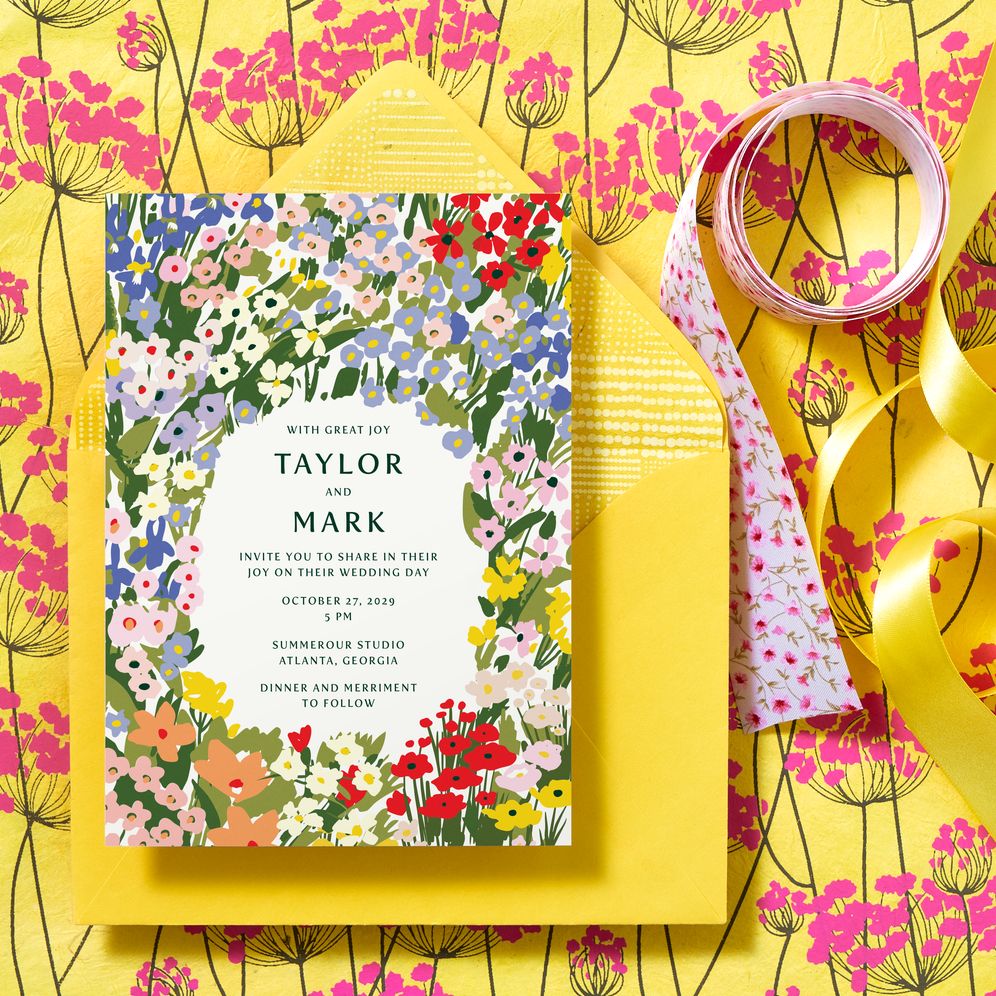 Orchid Blooms Wedding Invitation
